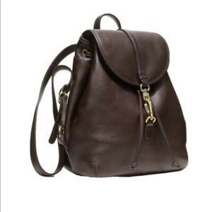 COACH Signature Legacy Brown Leather Backpack